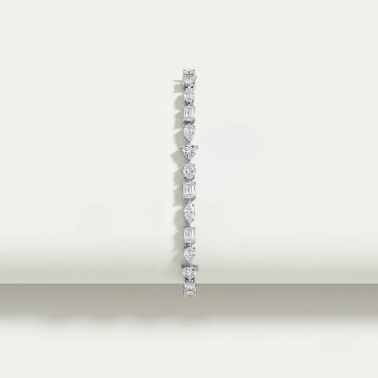 Multi Shape Lab Diamond Linked Bracelet