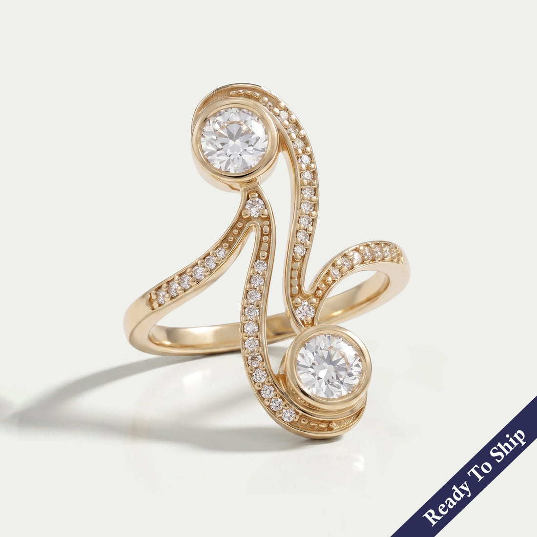 Single Cut Diamond Nouveau Ring