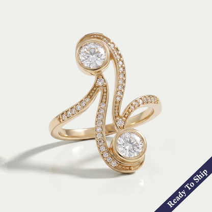 Single Cut Diamond Nouveau Ring