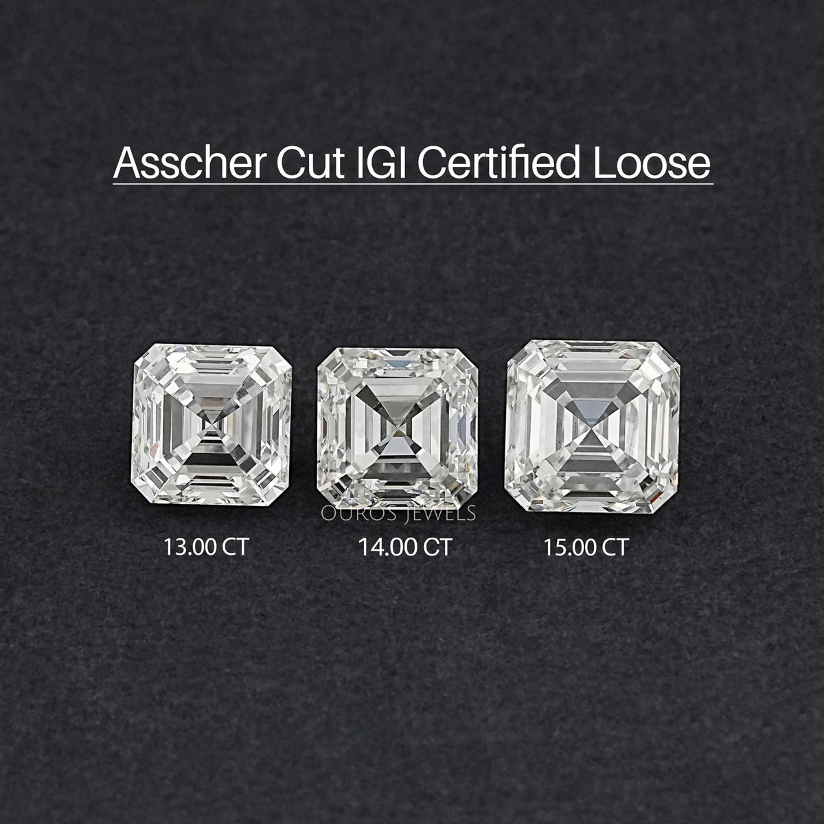 Certified Asscher Cut Lab Grown Diamond Loose