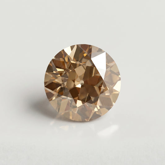 Champagne Old European Round Cut Diamond Loose