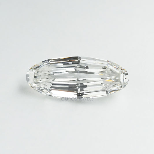 Step Cut Long Oval Lab Grown Diamond Loose