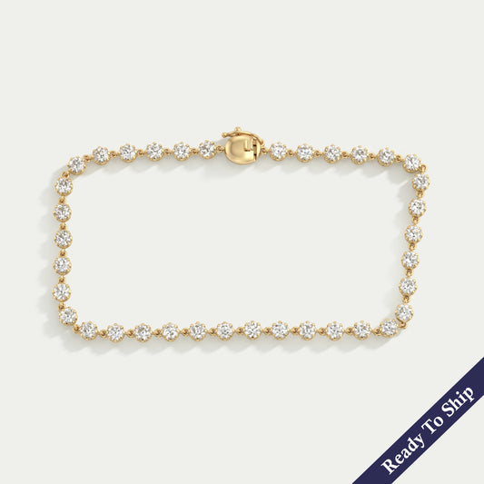 Old European Round Lab Diamond Bracelet Bracelet