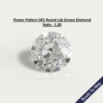 Flower Pattern Old European Round Cut Loose Diamond Loose