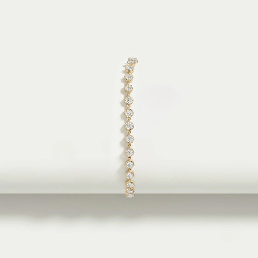 Old European Round Cut Lab Diamond Bracelet
