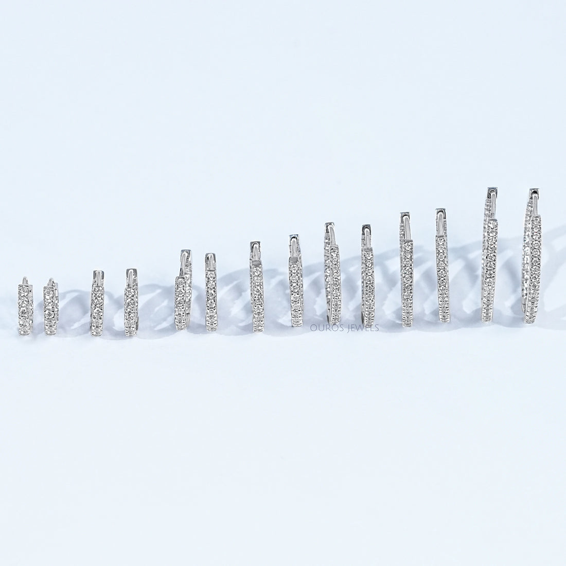 Lab Grown Round Diamond Hoop Earrings Earring