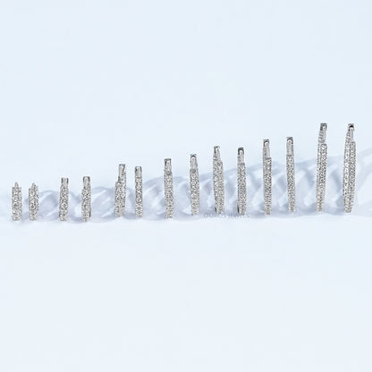 Lab Grown Round Diamond Hoop Earrings Earring