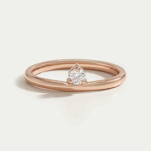 Round Lab Diamond  Solitaire Engagement  Ring