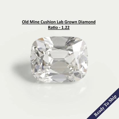 3.40 CT Lab Grown Old Mine Cushion Cut Diamond Loose