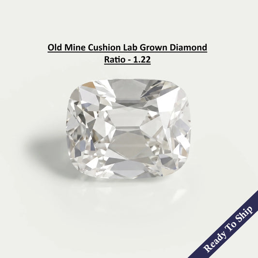 3.40 CT Lab Grown Old Mine Cushion Cut Diamond Loose