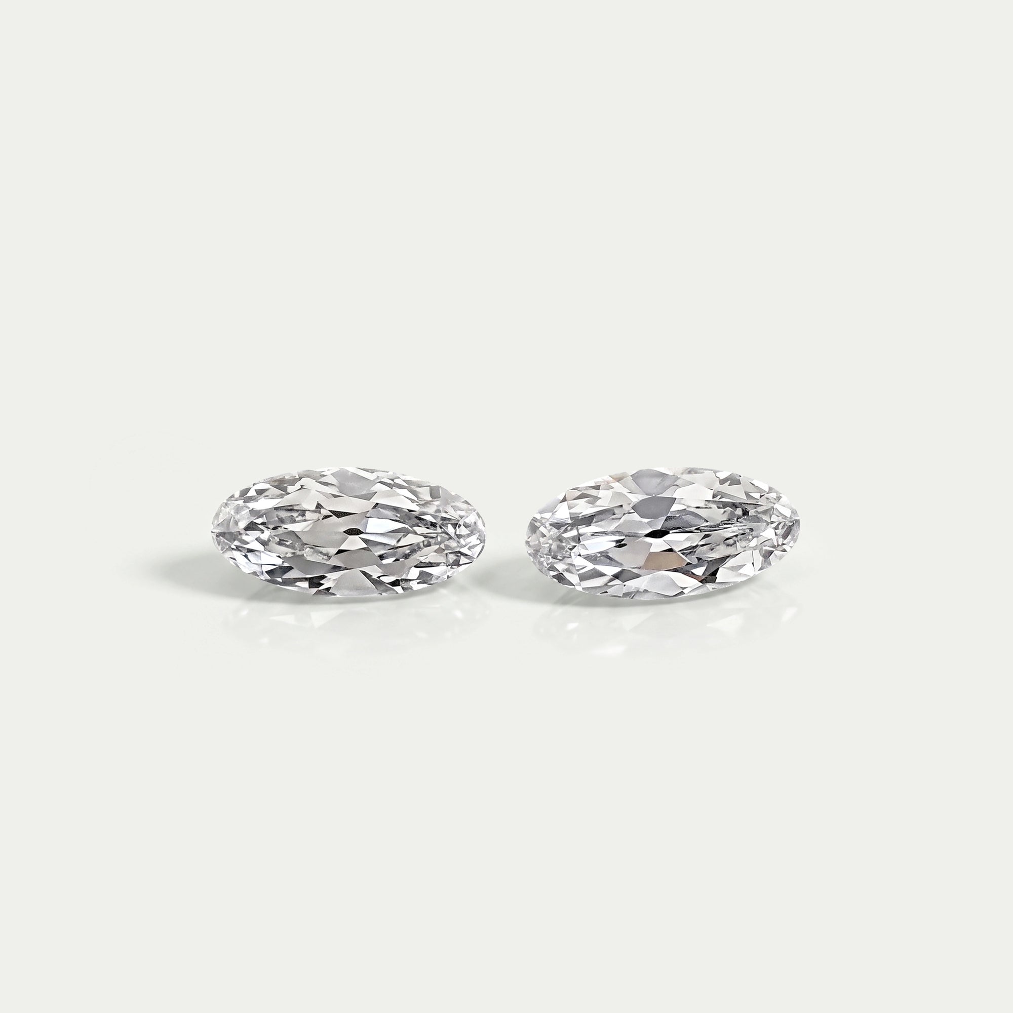 Old Mine Moval Cut Lab Diamond Matching Pair Loose