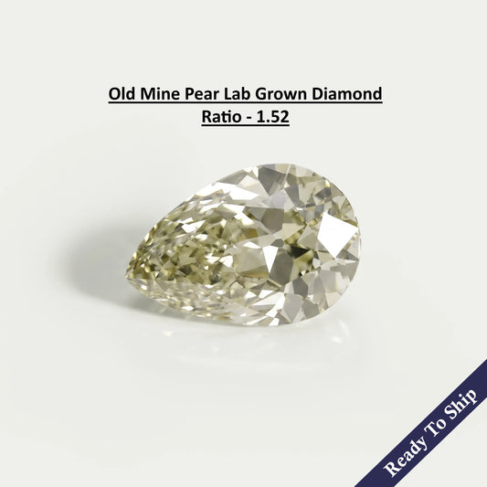 3.47 CT Loose Old Mine Pear Cut Loose Loose
