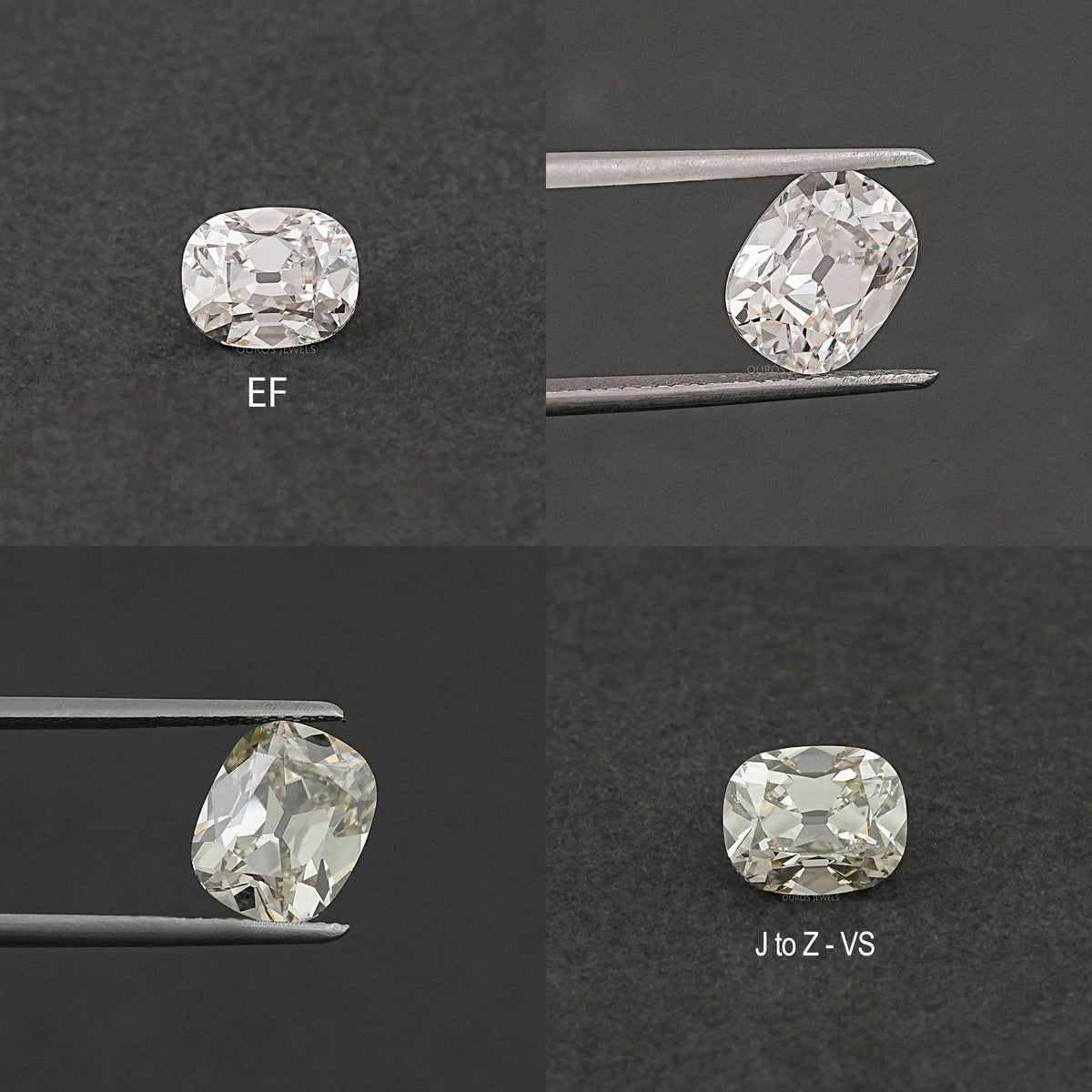 Stunning Old Mine Cushion Cut Lab Grown Diamond Loose
