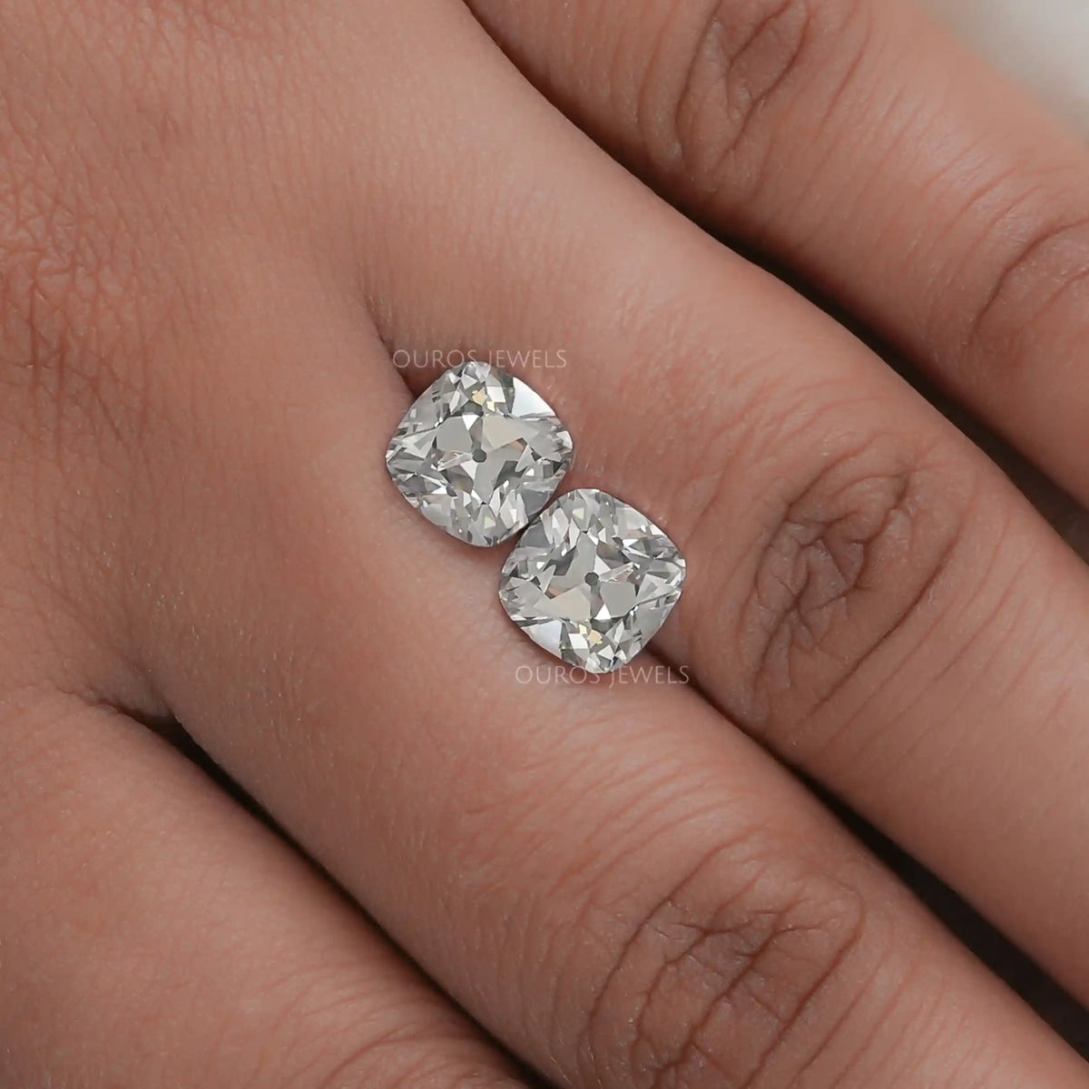 Old Mine Cushion Cut Lab Grown Diamond For Pair Loose
