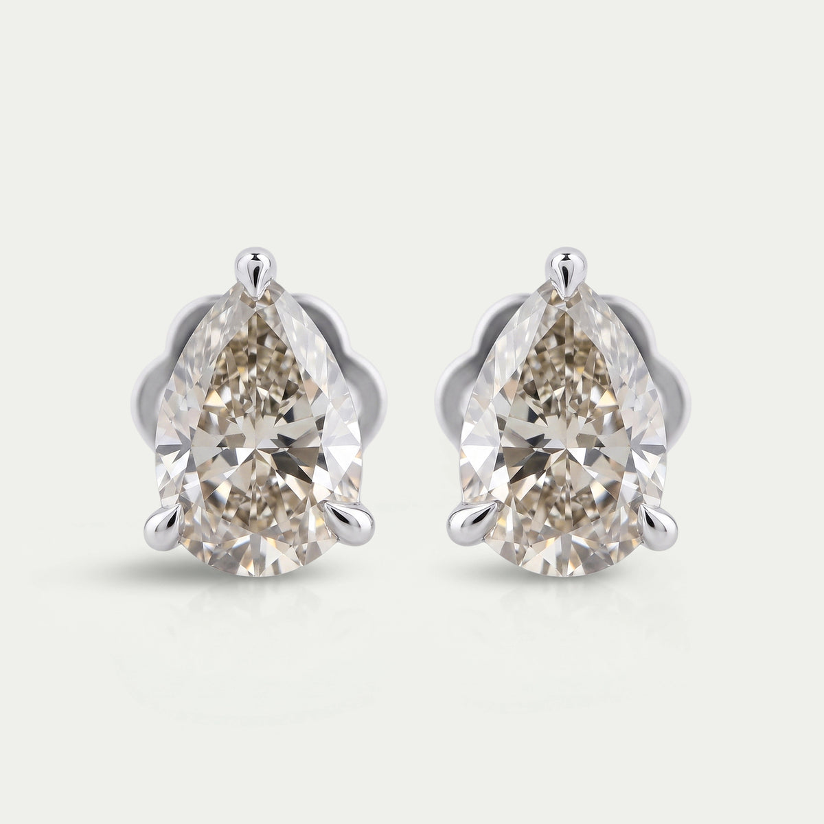 Olive Pear Diamond Stud Earrings Earring
