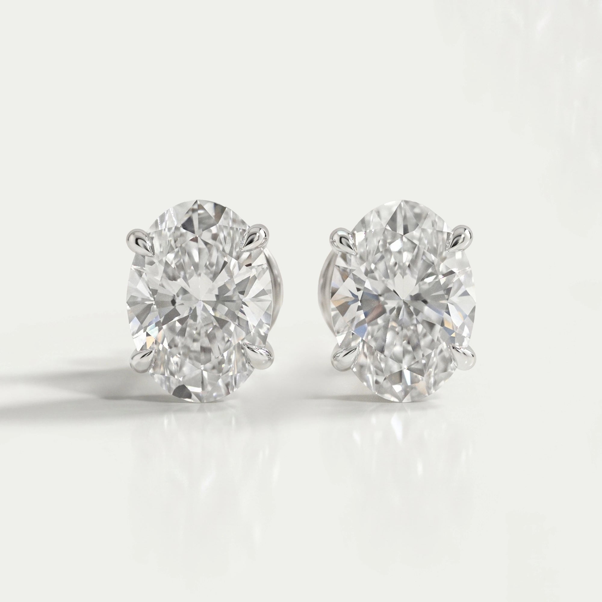Oval Cut Lab Diamond Stud Earrings