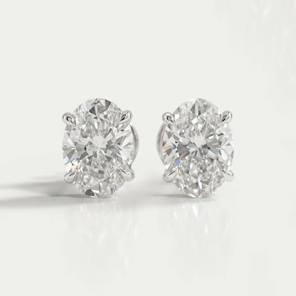 Oval Cut Lab Diamond Stud Earrings