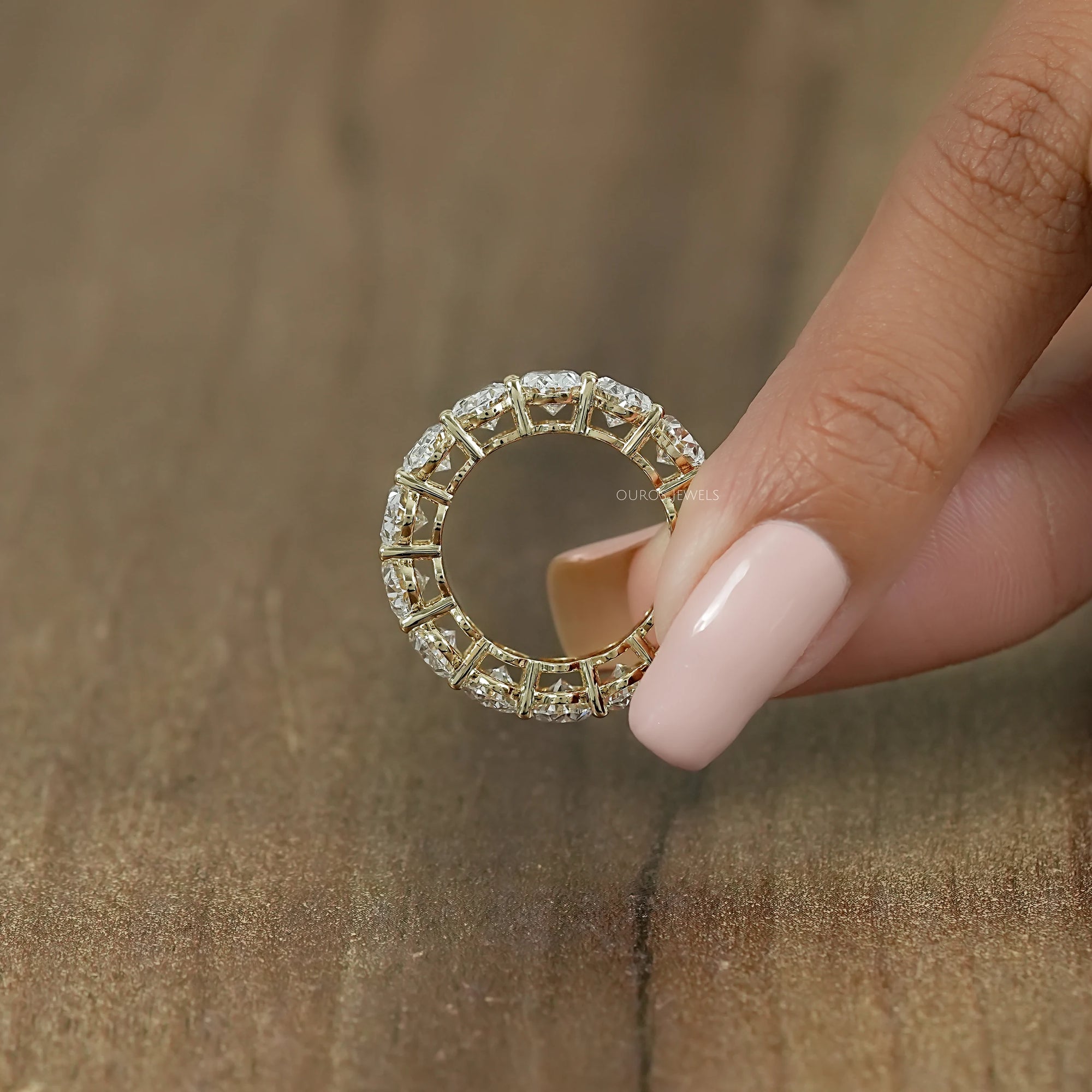 Oval Lab Diamond Eternity Band Ring