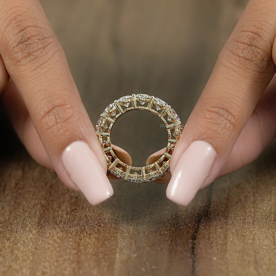 Oval Lab Diamond Eternity Band Ring