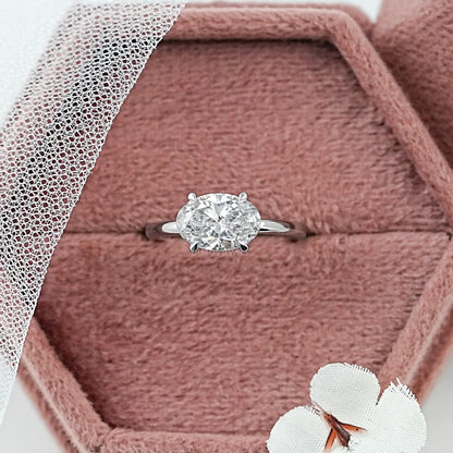 Bezel Set Pear Shaped Diamond Ring