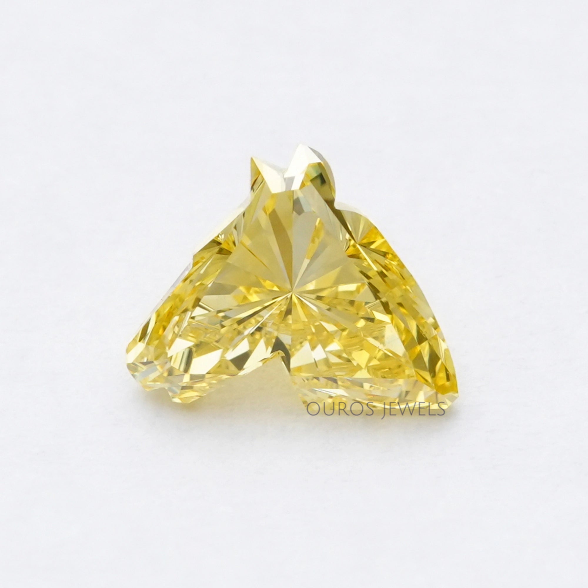 Yellow Horse Cut Lab Grown Diamond