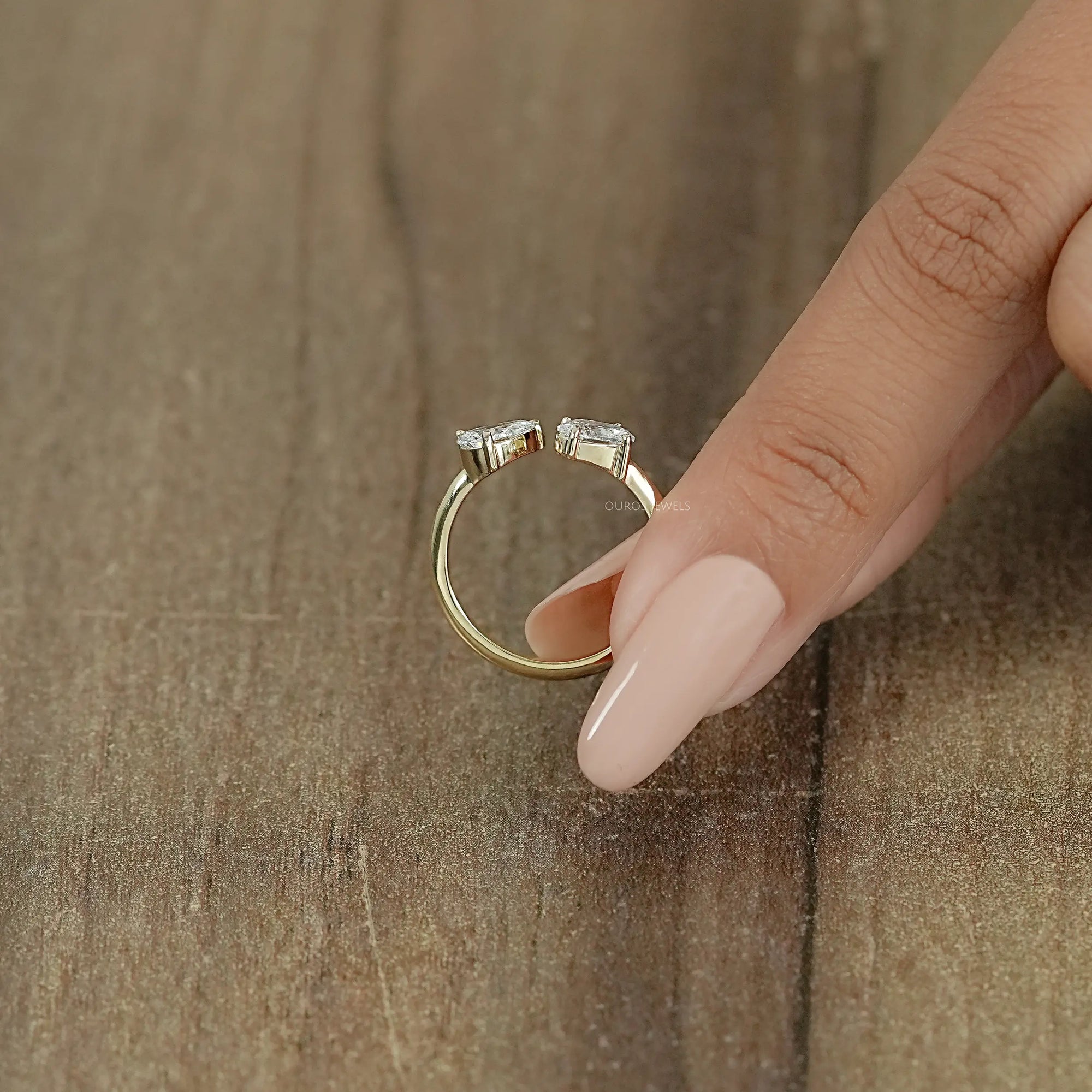 Pear And Oval Diamond Toi Et Moi Engagement Ring Ring