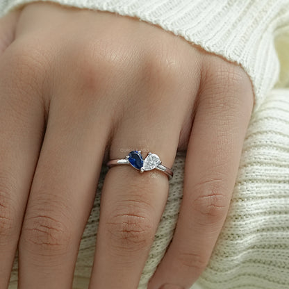 Pear Gemstone Toi Moi Engagement Ring Ring