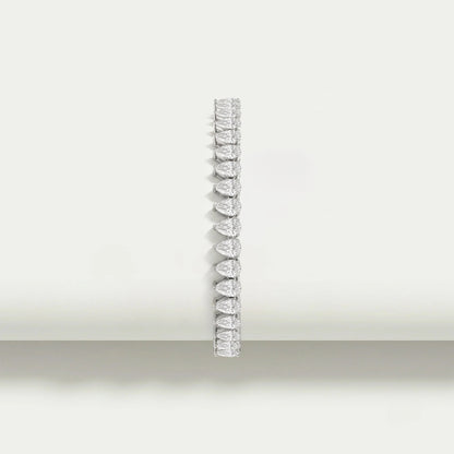 Pear Cut Lab Grown Diamond Tennis Bracelet