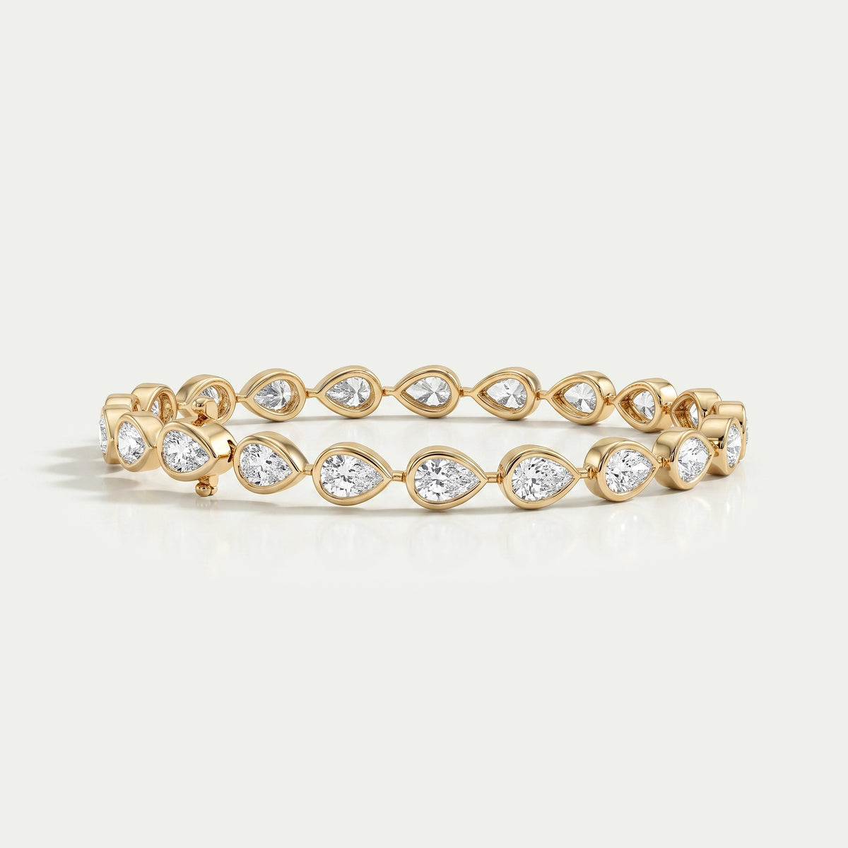 Bezel Set Pear Cut East West Set Tennis Bracelet Bracelet