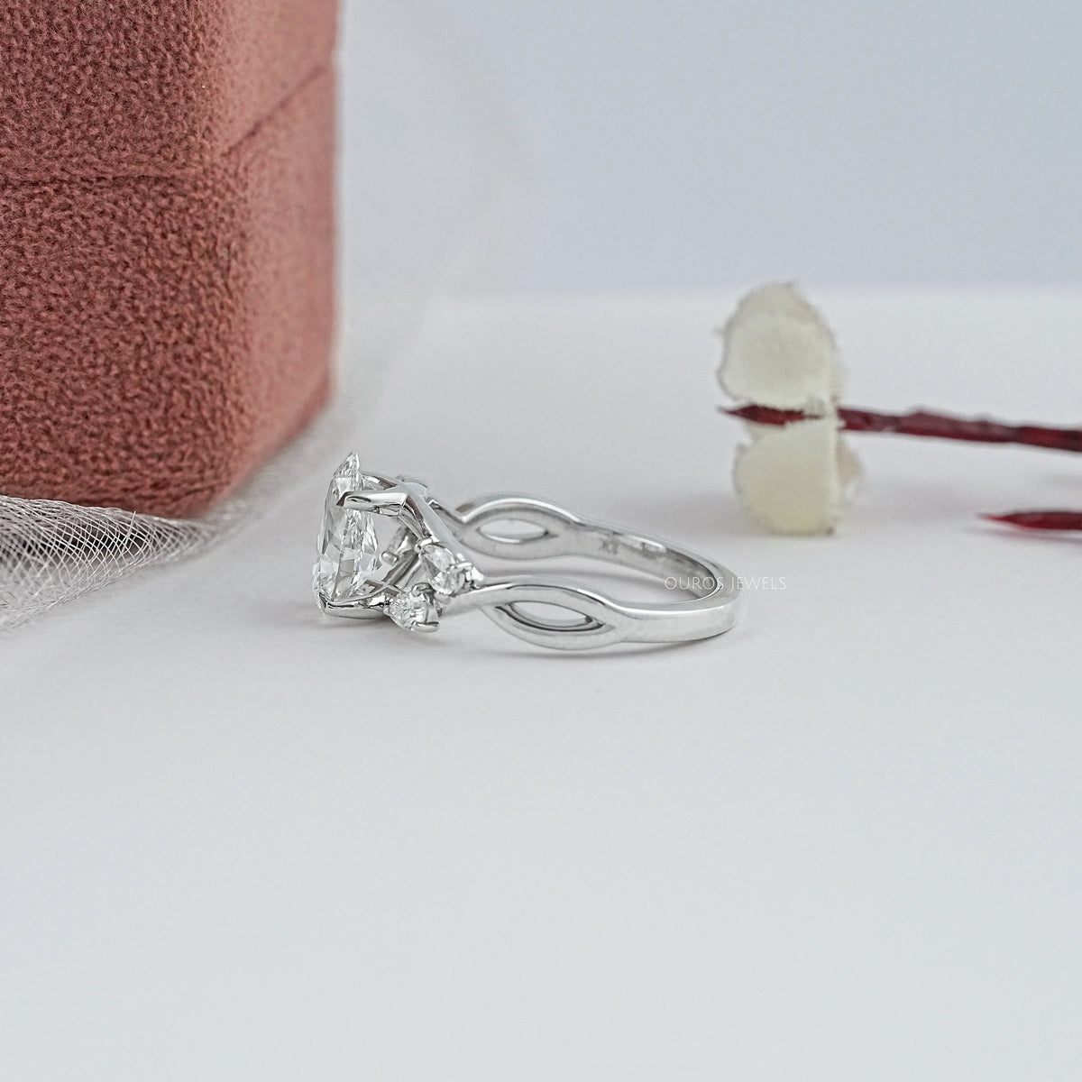 Infinity Pear Lab Diamond Engagement Ring Ring