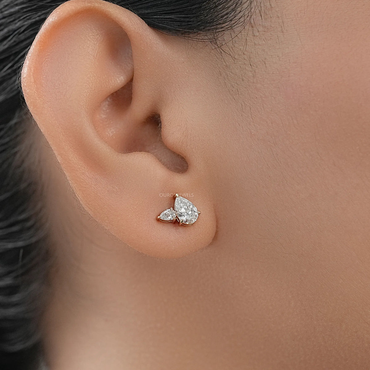 Toi Et Moi Pear Lab Diamond Stud Earrings Earrings