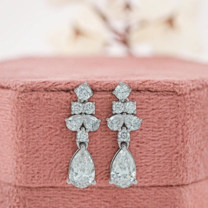 Pear Lab Grown Diamond Drop Earrings Earrings