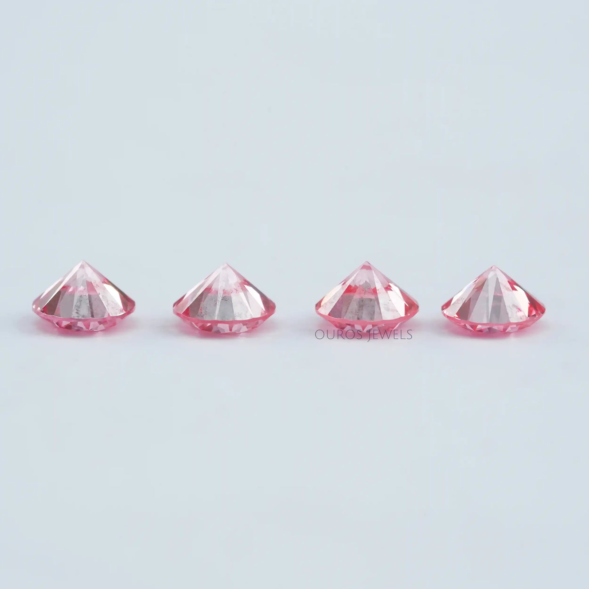 Pink Round Cut Lab Grown Diamond Loose