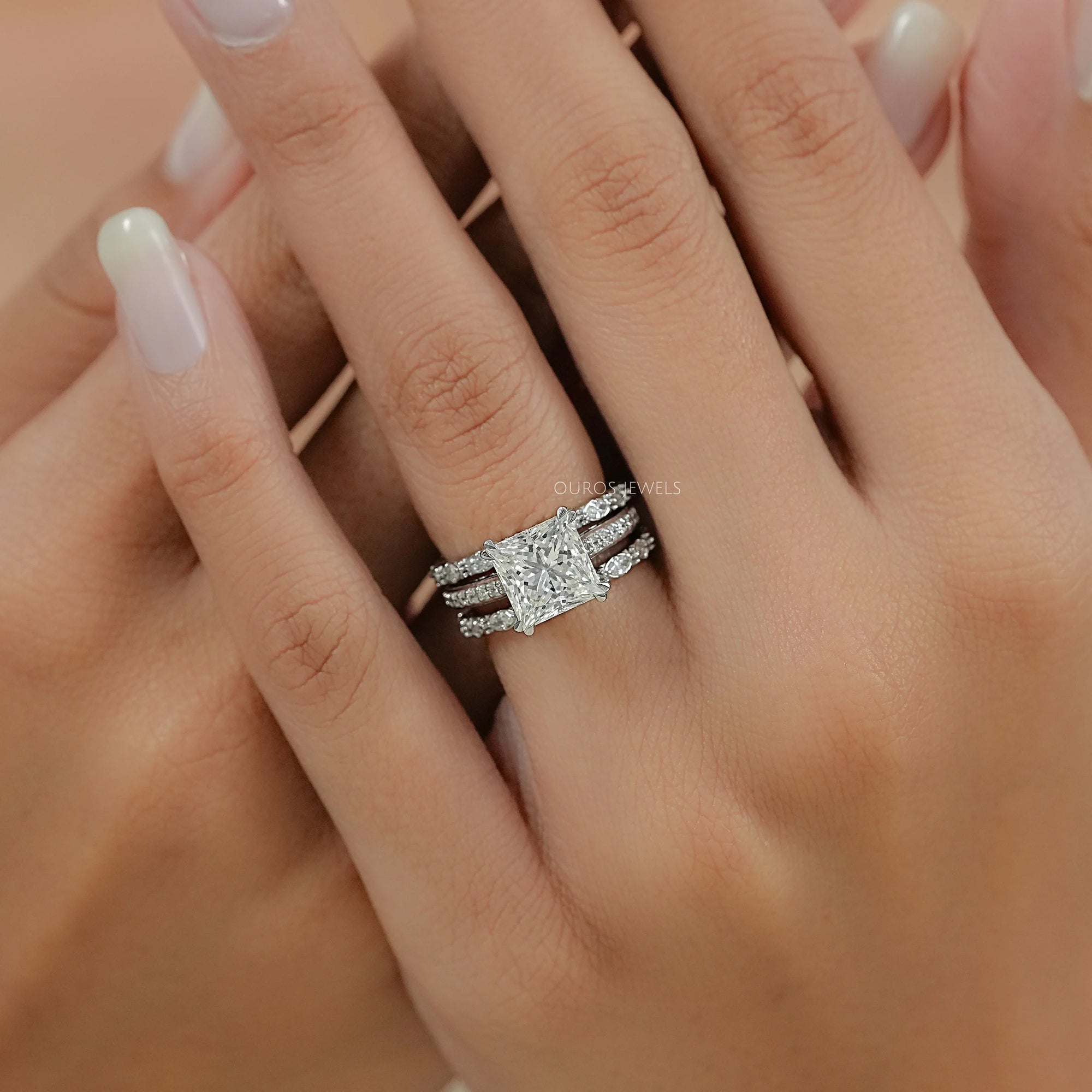 Princess Cut Diamond Wedding Bridal Ring Set Rings