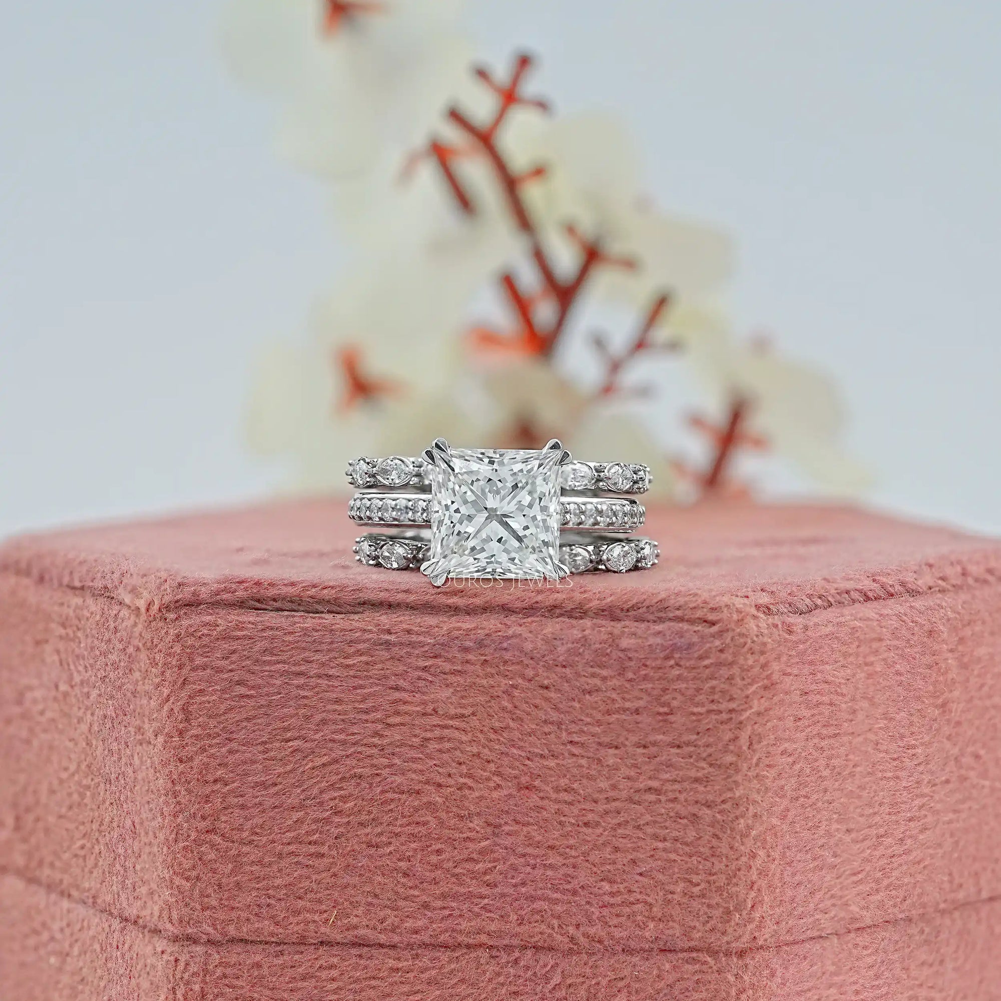 Princess Cut Diamond Wedding Bridal Ring Set Rings