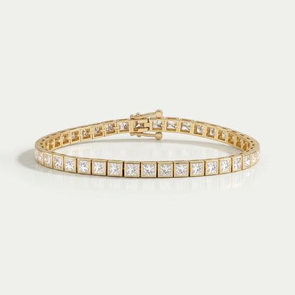 Princess Cut Lab Grown Diamond Tennis Bracelet Bracelet