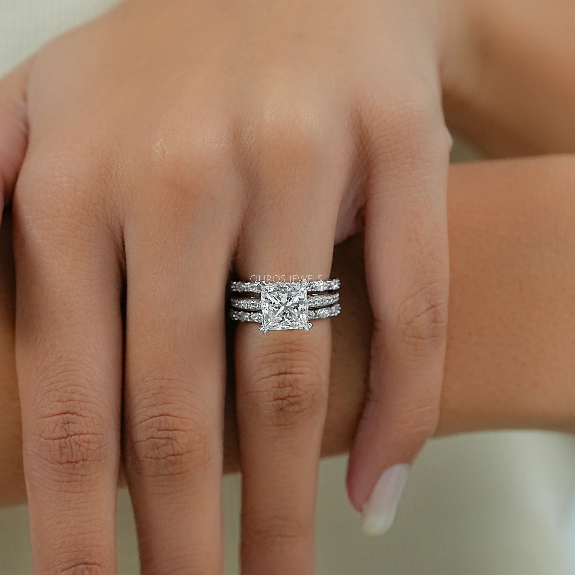Princess Cut Diamond Wedding Bridal Ring Set Rings