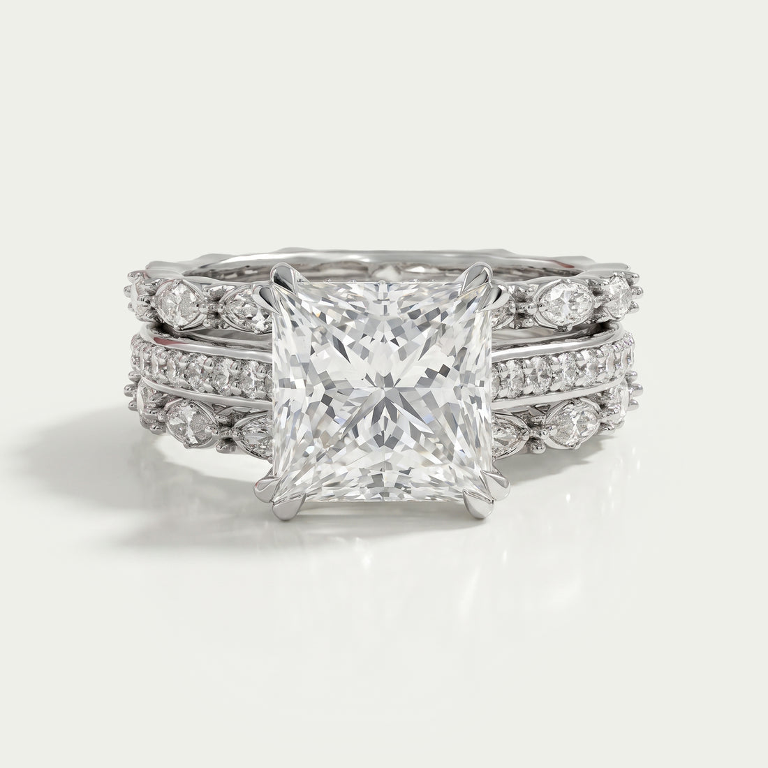 Princess Cut Diamond Wedding Bridal Ring Set Rings