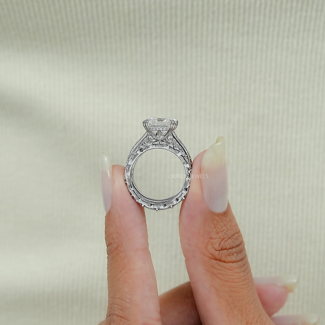 Princess Cut Diamond Wedding Bridal Ring Set Rings