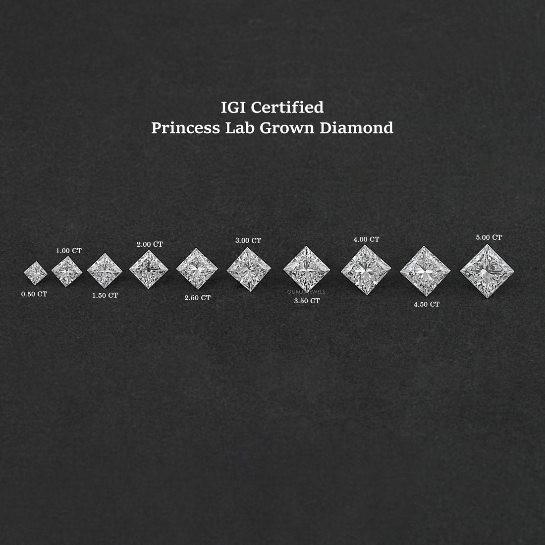Cerified Princess Cut Lab Grown Diamond
