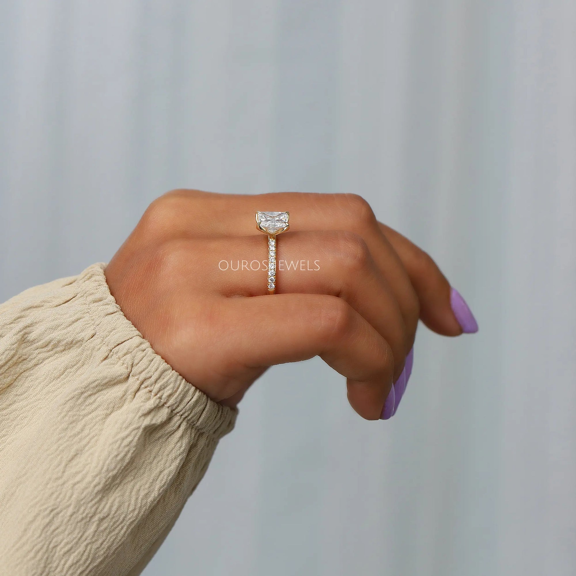 Princess Cut Solitaire Diamond Engagement Ring