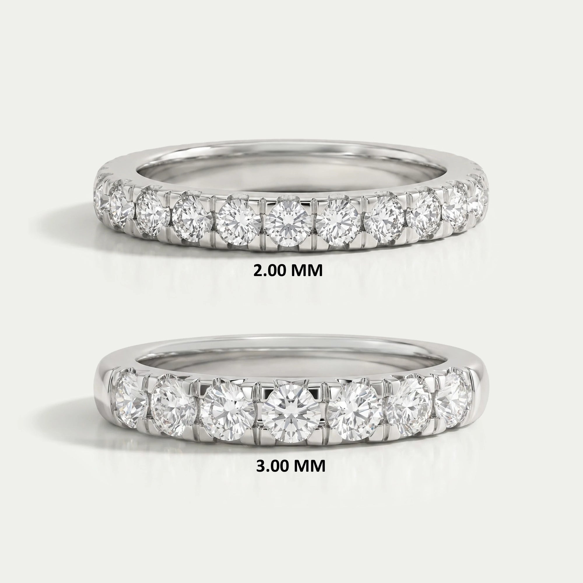 Round Cut Lab Diamond Half Eternity Wedding Band