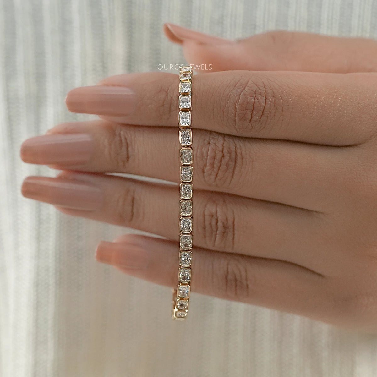 East West Radiant Lab Diamond Tennis Bracelet Bracelet