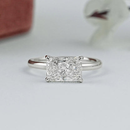 East West Radiant Lab Diamond Solitaire Ring