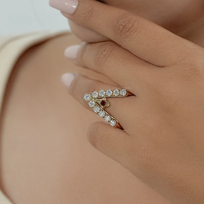 Red Ruby Round Diamond Vanki Ring Ring