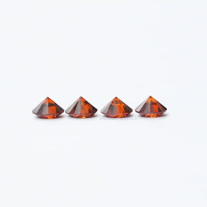 Red Round Cut Lab Grown Diamond Loose