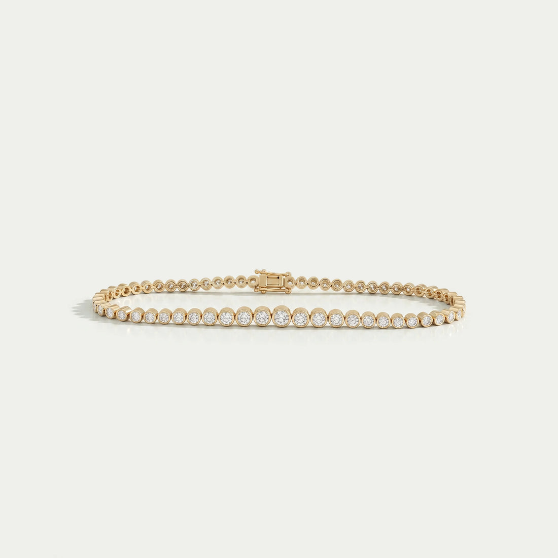 Classic Round Bezel Lab Diamond Tennis Bracelet Bracelet