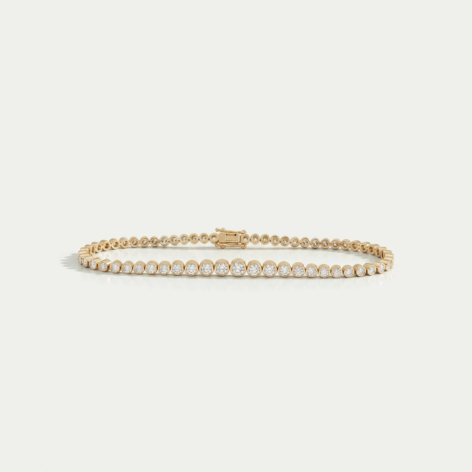 Classic Round Bezel Lab Diamond Tennis Bracelet Bracelet
