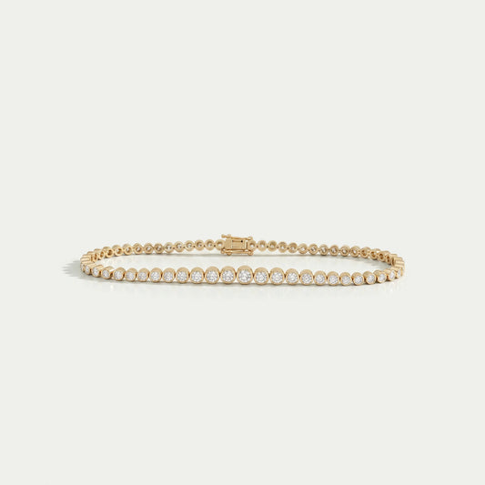Classic Round Bezel Lab Diamond Tennis Bracelet Bracelet