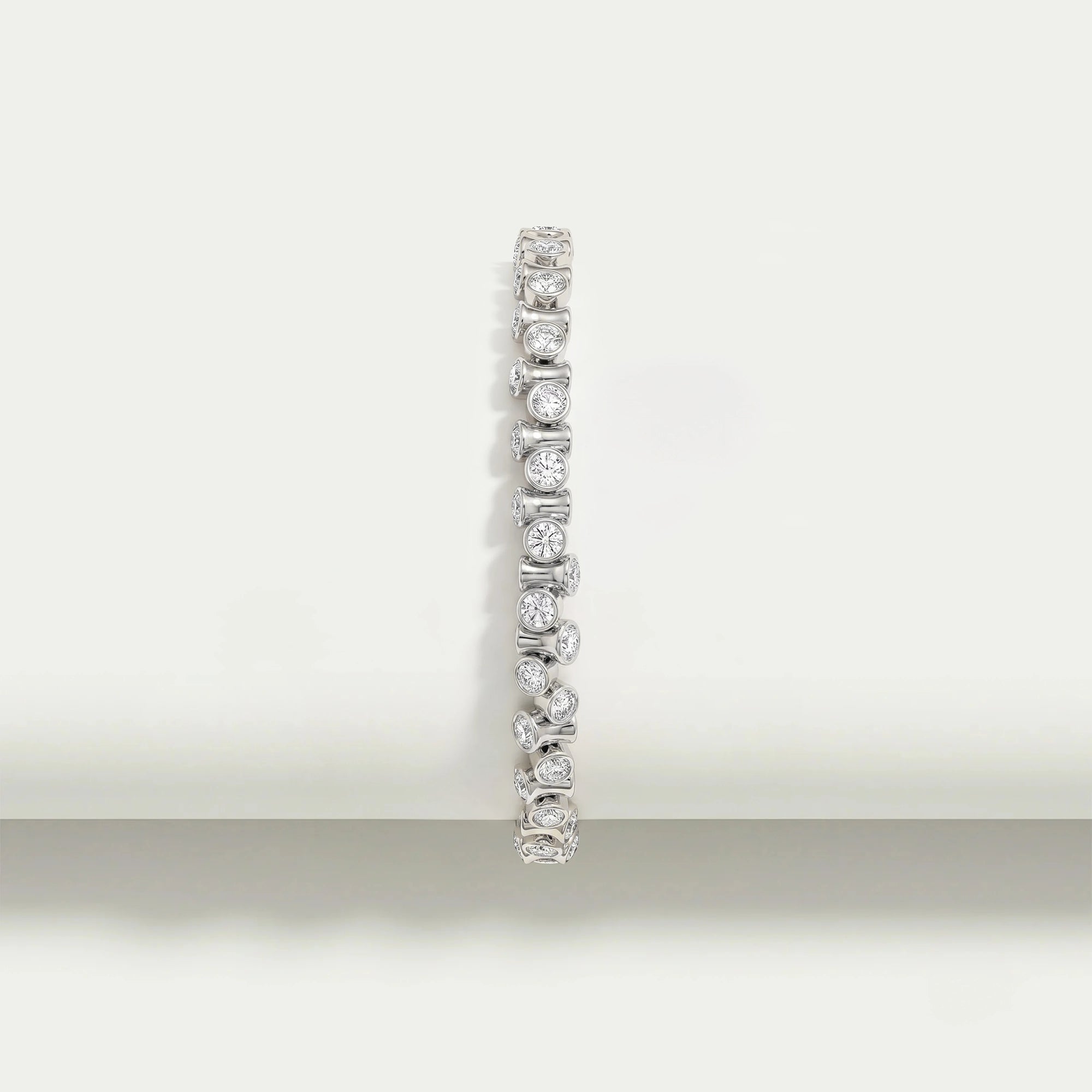 Round Brilliant Lab Diamond Tennis Bracelet